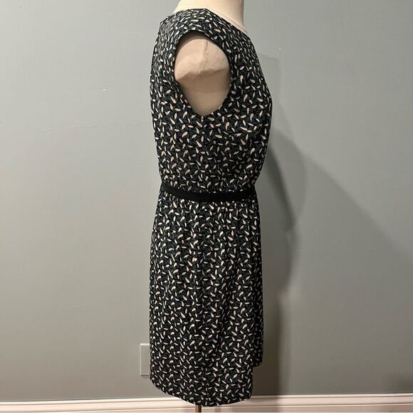 Ann Taylor Loft Green Leaf Print Sleeveless Dress Size Small - Picture 3 of 7